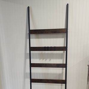 Modern Black and Brown Wall Ladder Decor